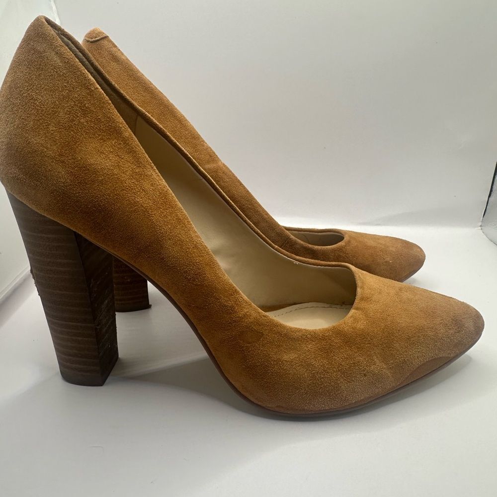 BCBG Generation Clarice-x Brown Suede Leather Pumps Size 8 - Picture 7 of 11